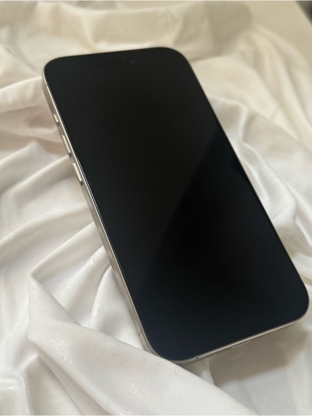 Apple Silver Smartphone with Black Display